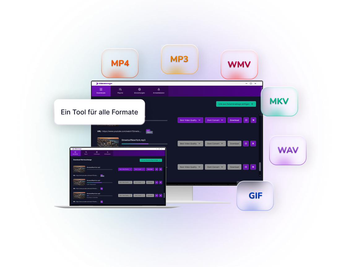 Screenshot des Videomanagers