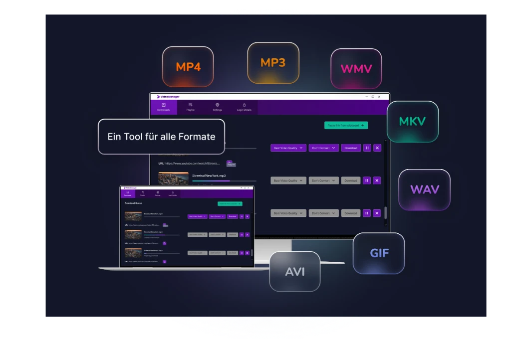 Screenshot des Videomanagers
